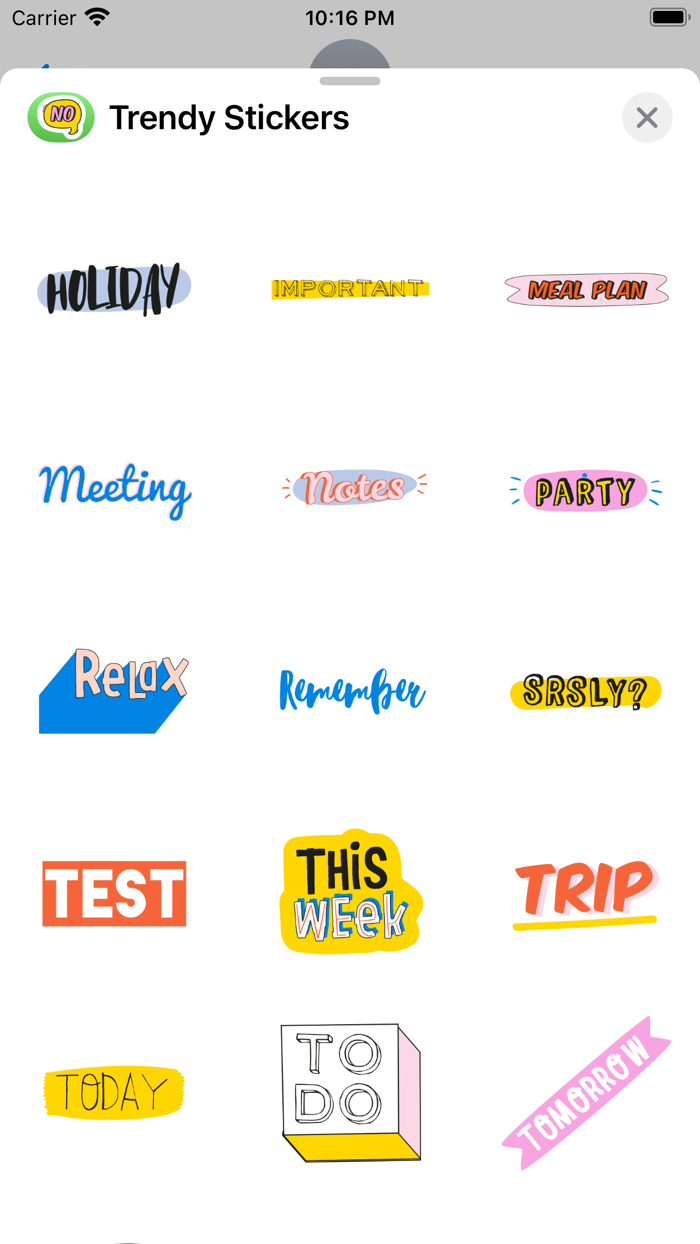 Trendy stickers