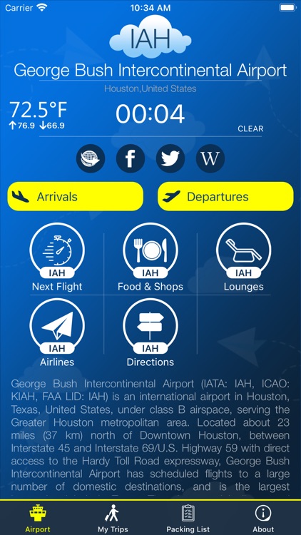 Houston Airport (IAH) + Radar