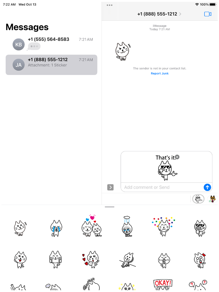 SHIROTAMA Cat 3 Sticker