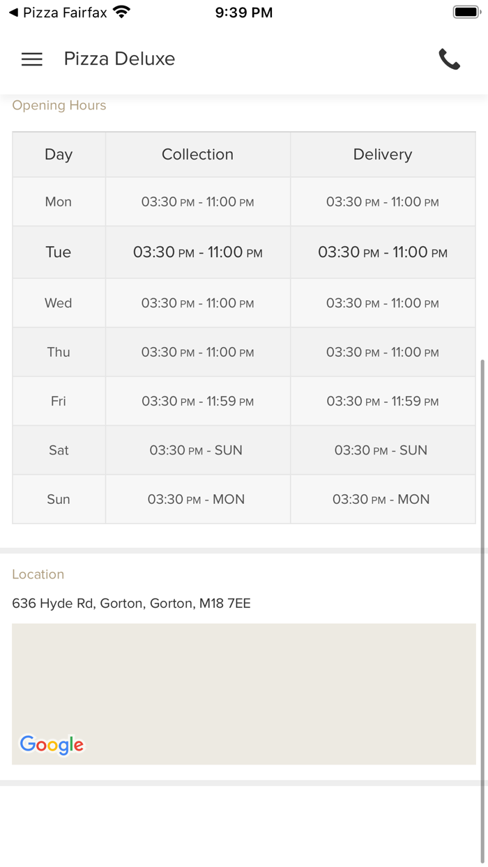 Pizza Deluxe Gorton.