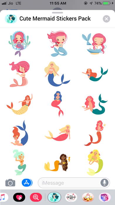 How to cancel & delete Cute Mermaid Stickers Pack from iphone & ipad 2