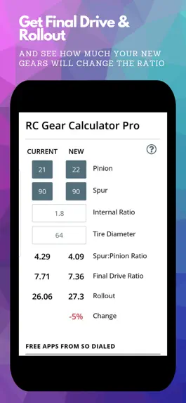 Game screenshot RC Gear Calculator Pro apk