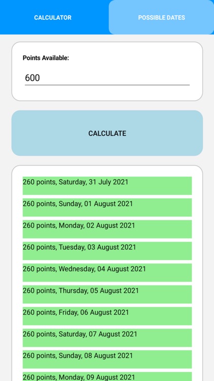 DVC Points Calculator