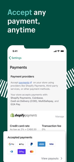 Shopify app screenshot