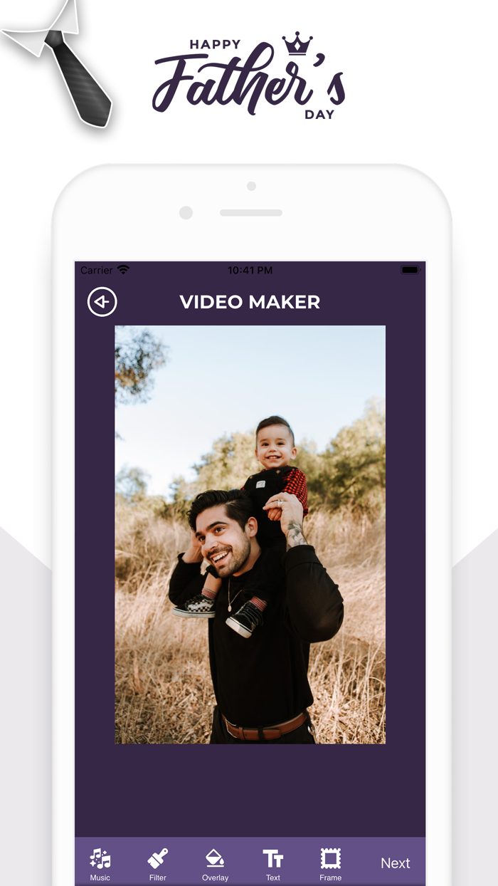 Fathers day video photo frame