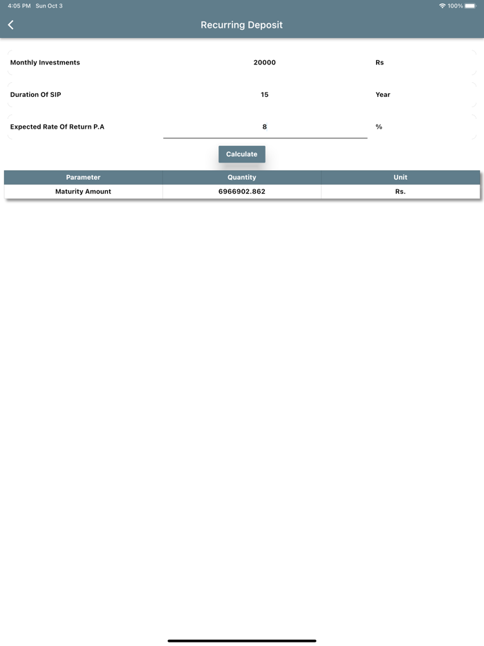 Financial Calculator India