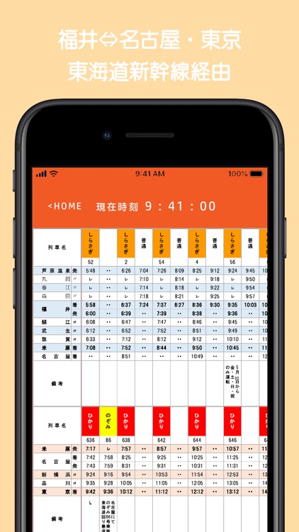 福井アクセス時刻表
