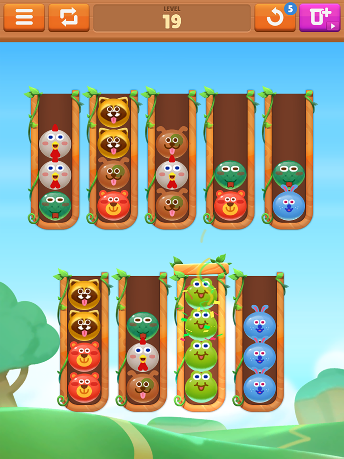 Animal Color Sort Puzzle