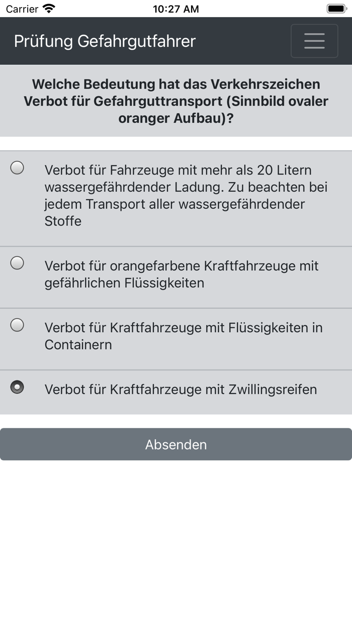 Prüfung Gefahrgutfahrer