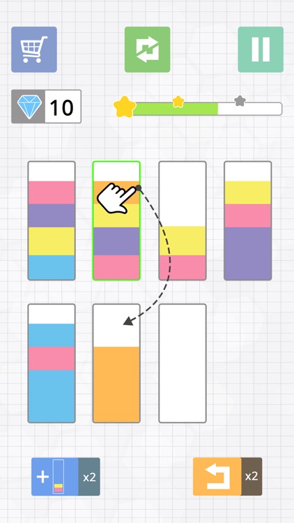 Liquid puzzle : sort the color