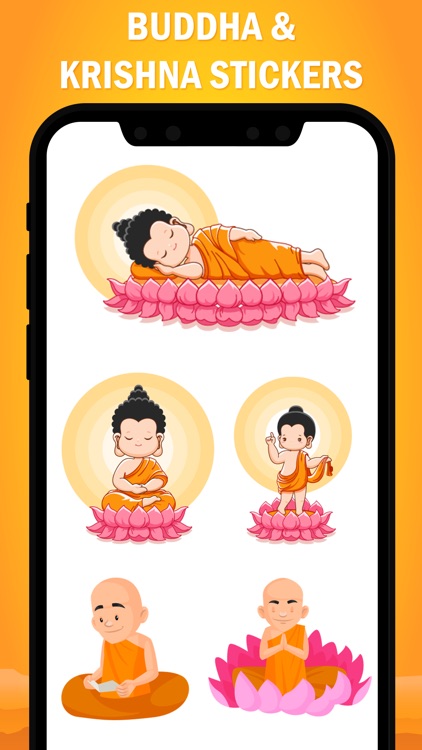 Buddha And Krishna Stickers