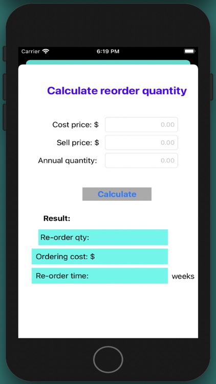 CBM Budget Pocket Calculator