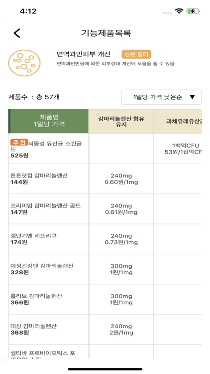 FoodData - 건강기능식품 스마트쇼핑 플랫폼 screenshot-3