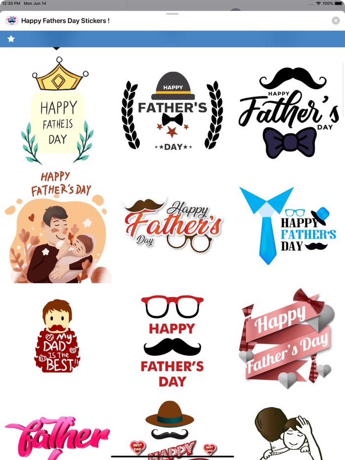 Happy Fathers Day Stickers