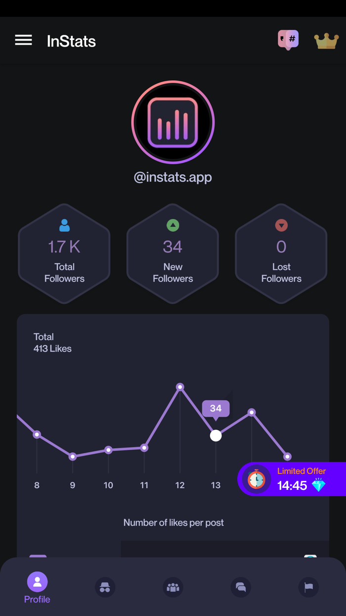 InStats unfollower tracker