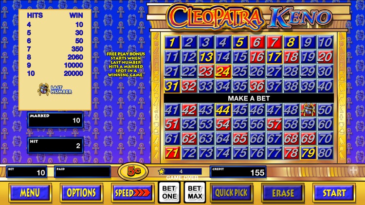Keno Games with Cleopatra screenshot-4