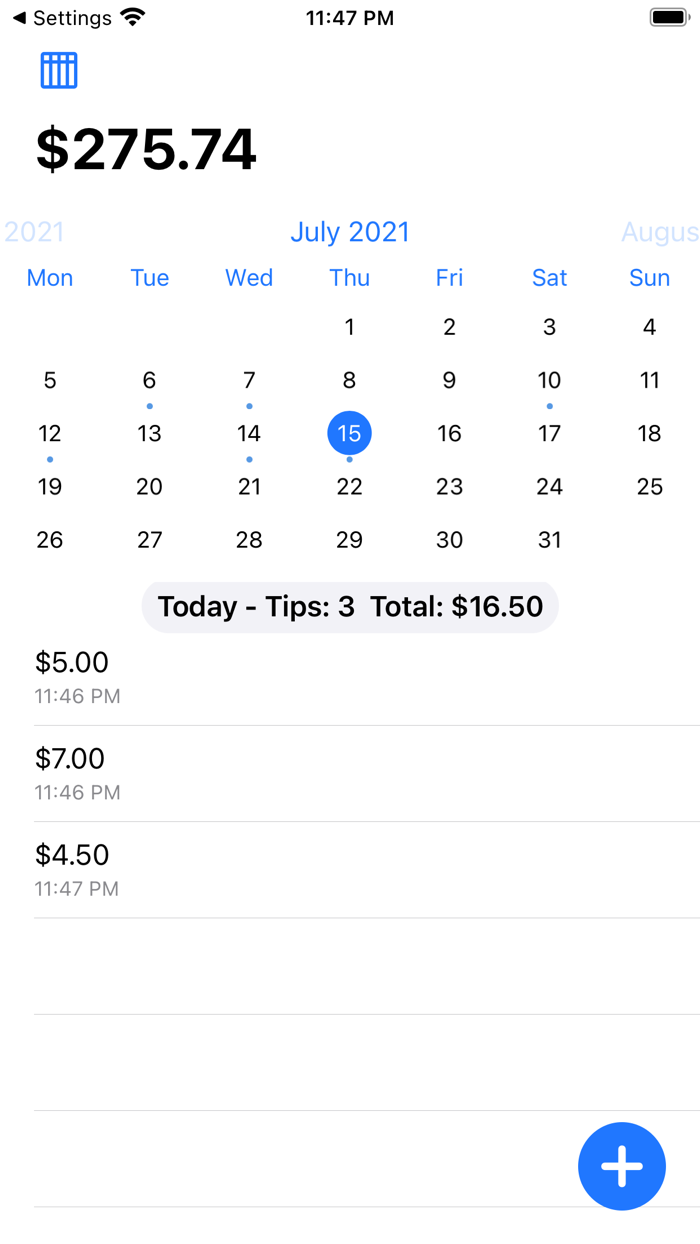 Gratuity - Tip Tracker