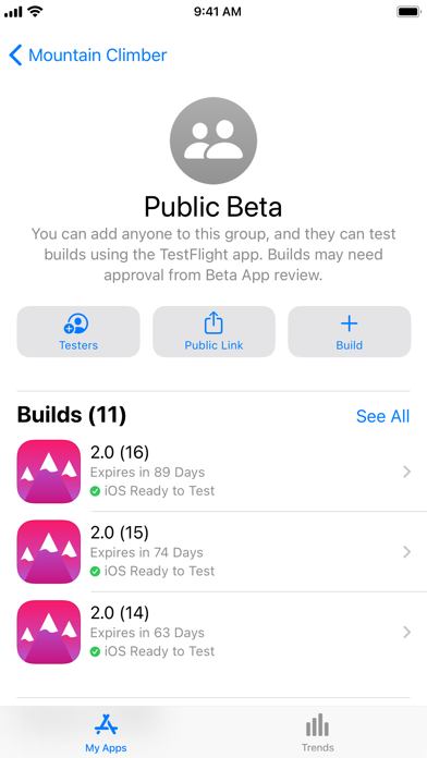 App Store Connect Screenshot