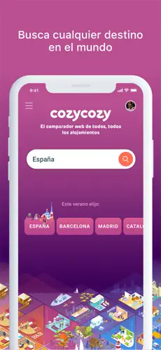 Screenshot 1 Cozycozy: Compara alojamientos iphone