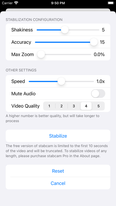 stabcam - Stabilize Videos screenshot 3