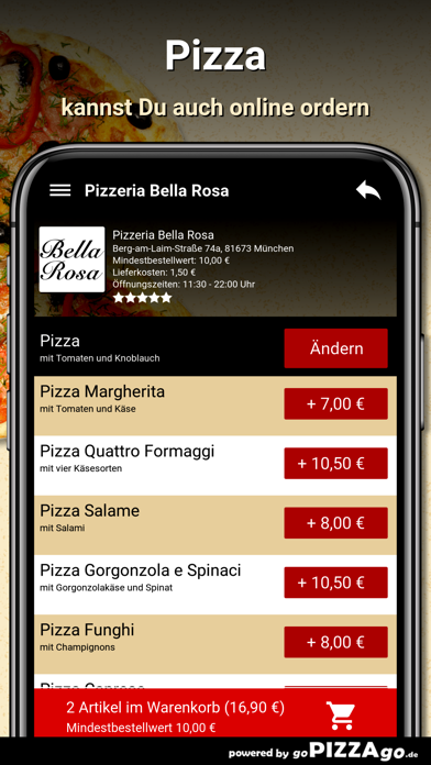 Pizzeria Bella Rosa München screenshot 5