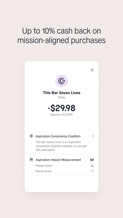 Image of Aspiration Spend, Save, Invest