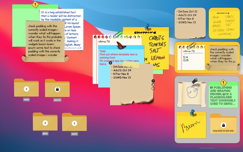 sticky notes widget mac