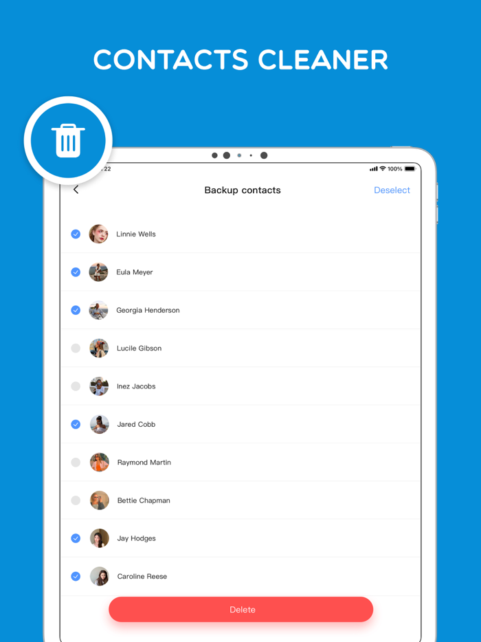 Contacts Backup  Delete