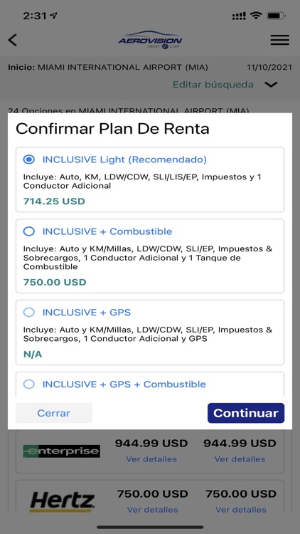 Aerovision SAS - Rent a Car screenshot-5