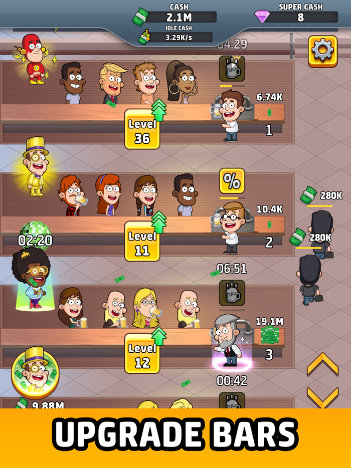 Idle Bar Story Tycoon Game