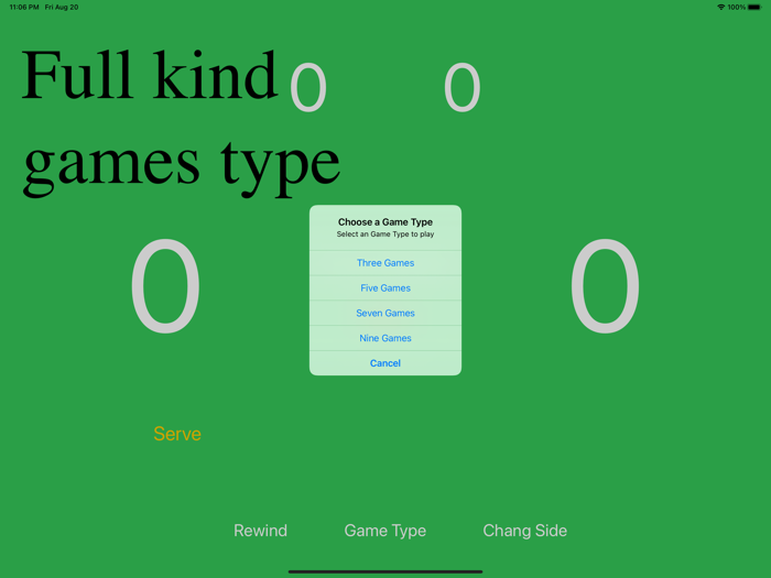 Ping Pong Scoreboard for iPad
