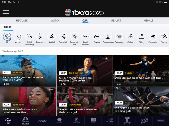 iPad Image of NBC Sports