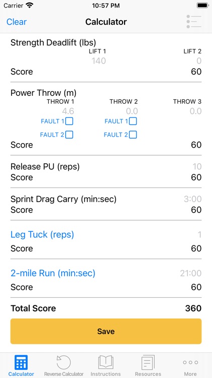 ACFT Calculator and Resources