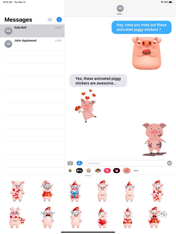 Animated Piggy Stickers