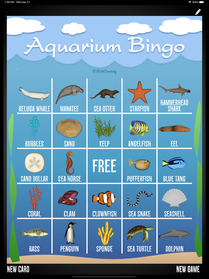 Activity Bingo Field Trip