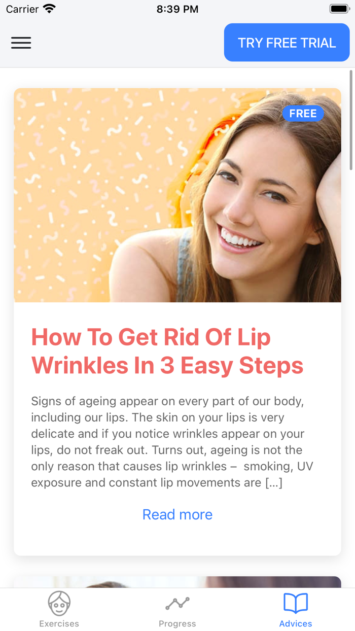 Face Yoga Exercise Lift App