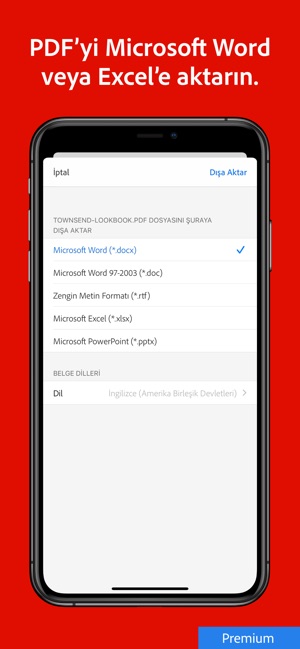 adobe acrobat reader ile pdf app store da