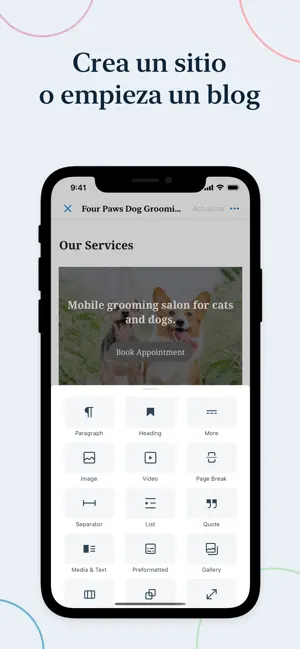 Captura de Pantalla 2 WordPress - Constructor web iphone