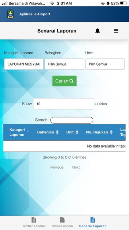 Aplikasi e-Report screenshot-4