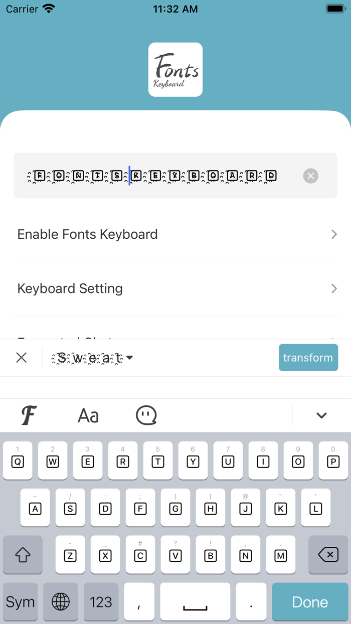 Fonts Keyboard
