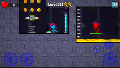 Stickman Red And Blue Game 2D screenshot 3
