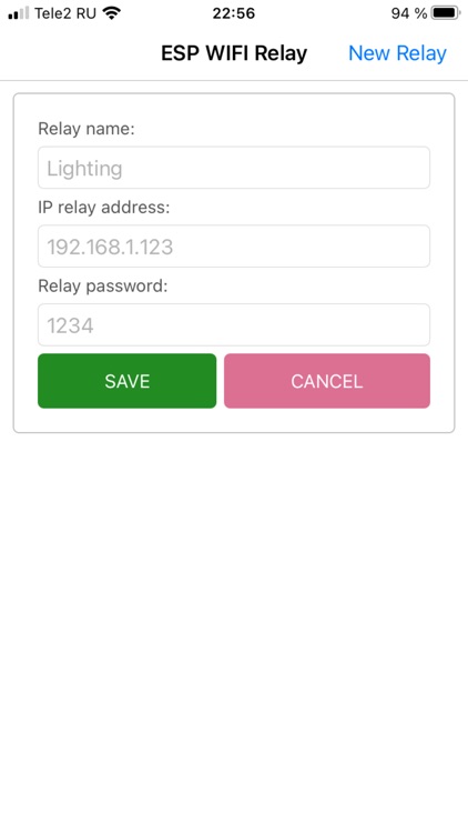 ESP Wifi Relay