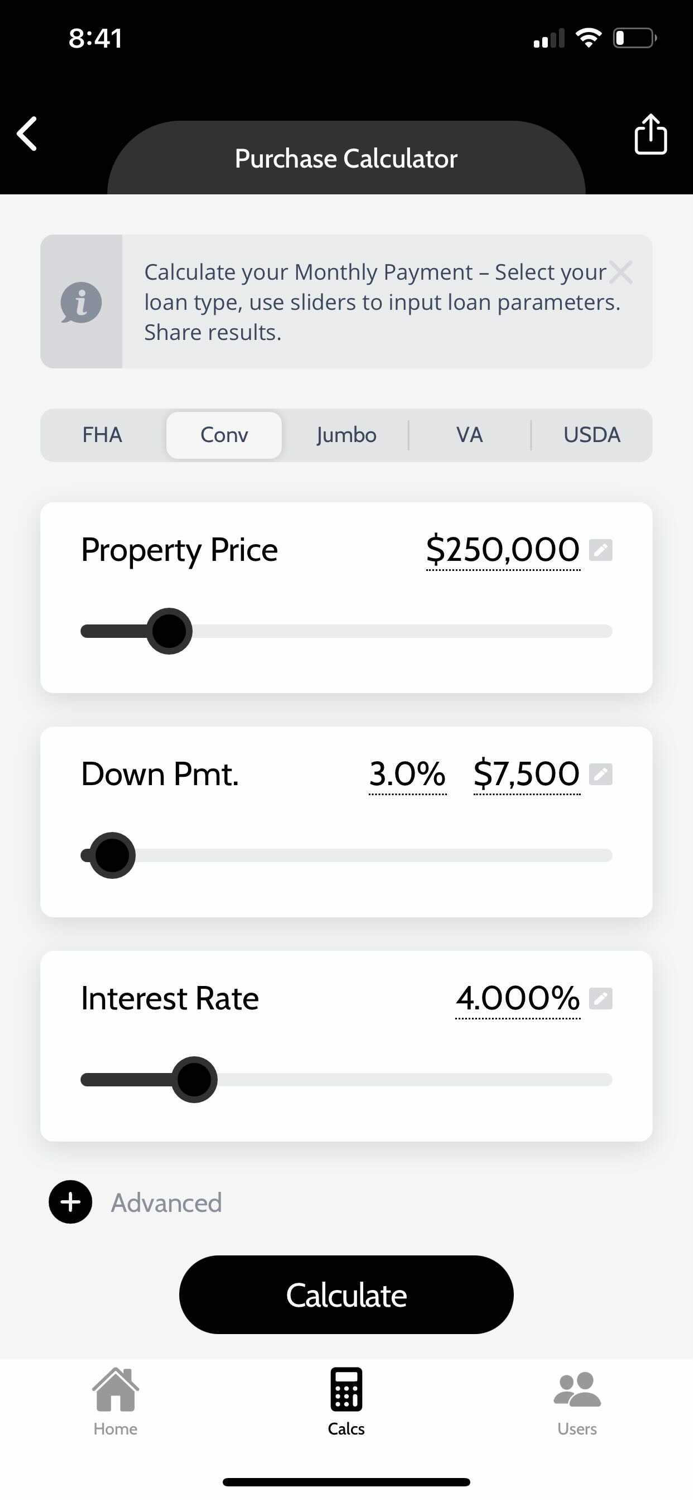CLA Mortgage Calculator