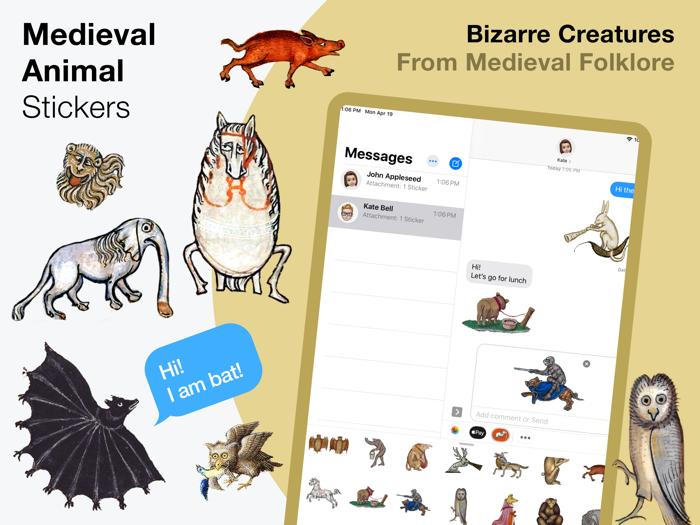 Medieval Animal Stickers