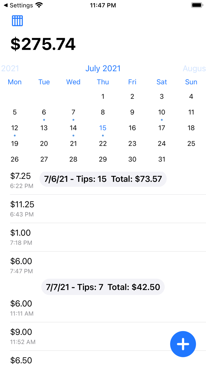 Gratuity - Tip Tracker