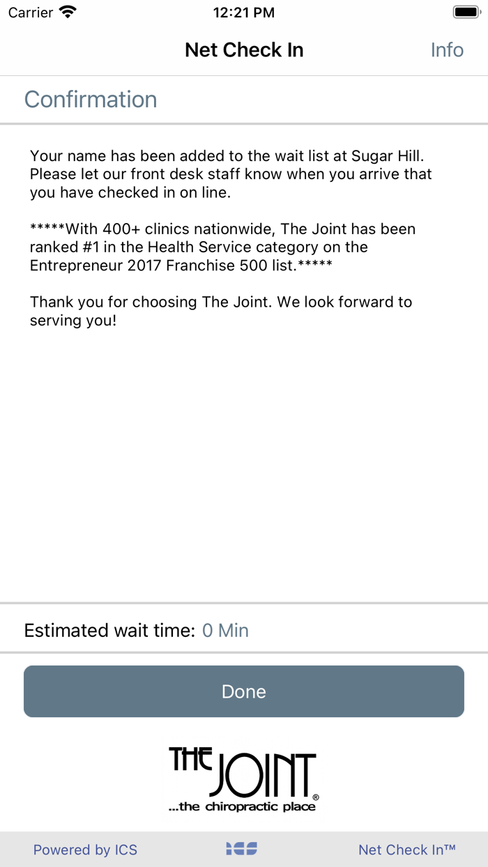 Net Check In - The Joint