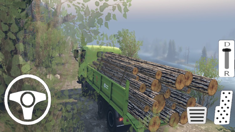 Wood Transport Truck Cargo