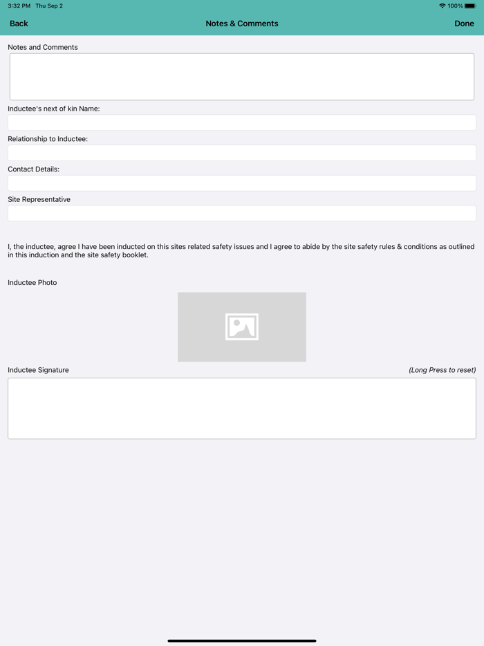 SITE INDUCTION CHECKLIST
