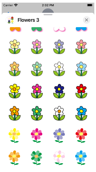Flowers 3 Stickers screenshot 3