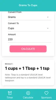 grams to cups iphone screenshot 2